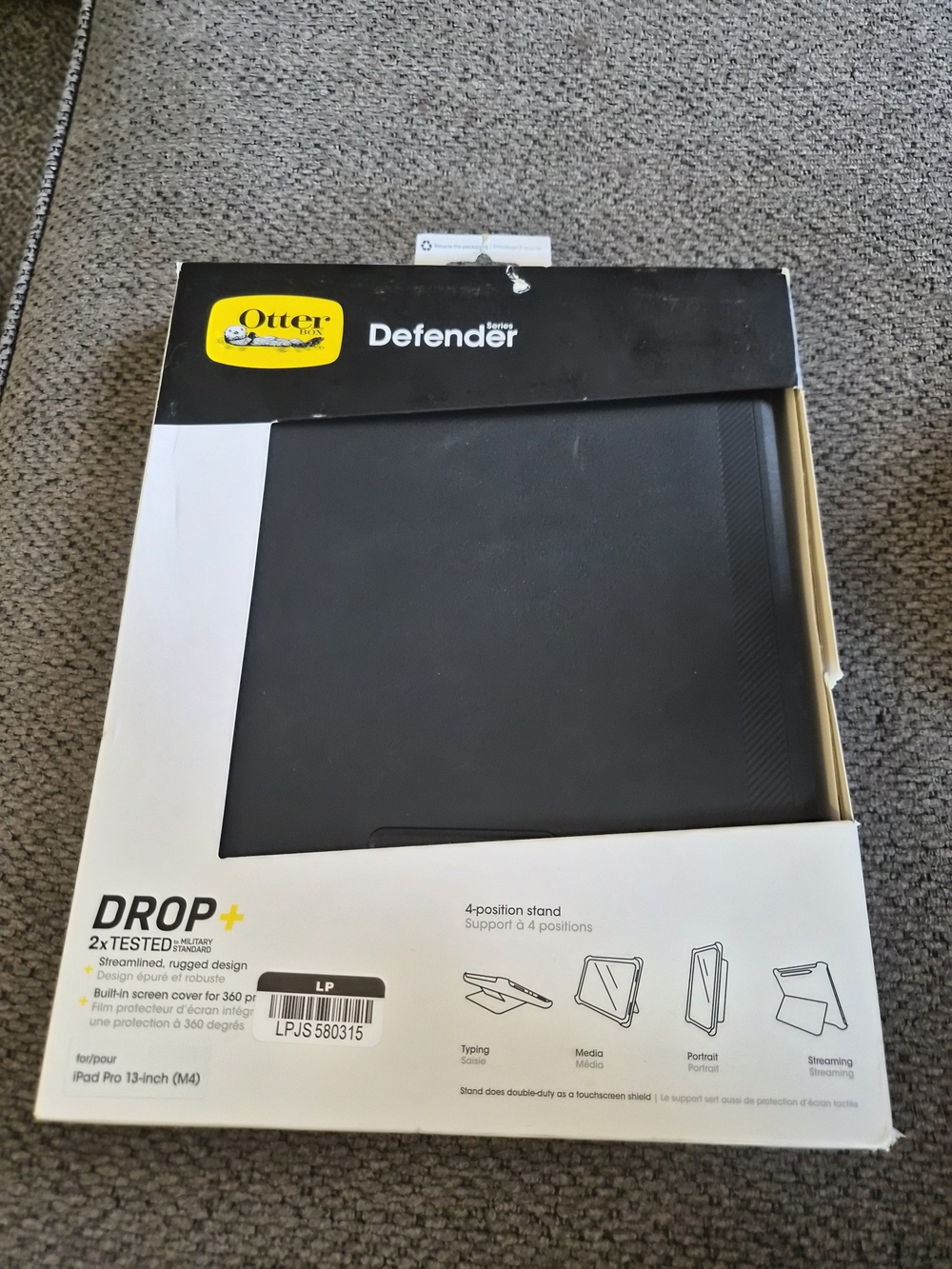 OtterBox Defender Series Rugged Tablet Case - Black 13 Inch Ipad